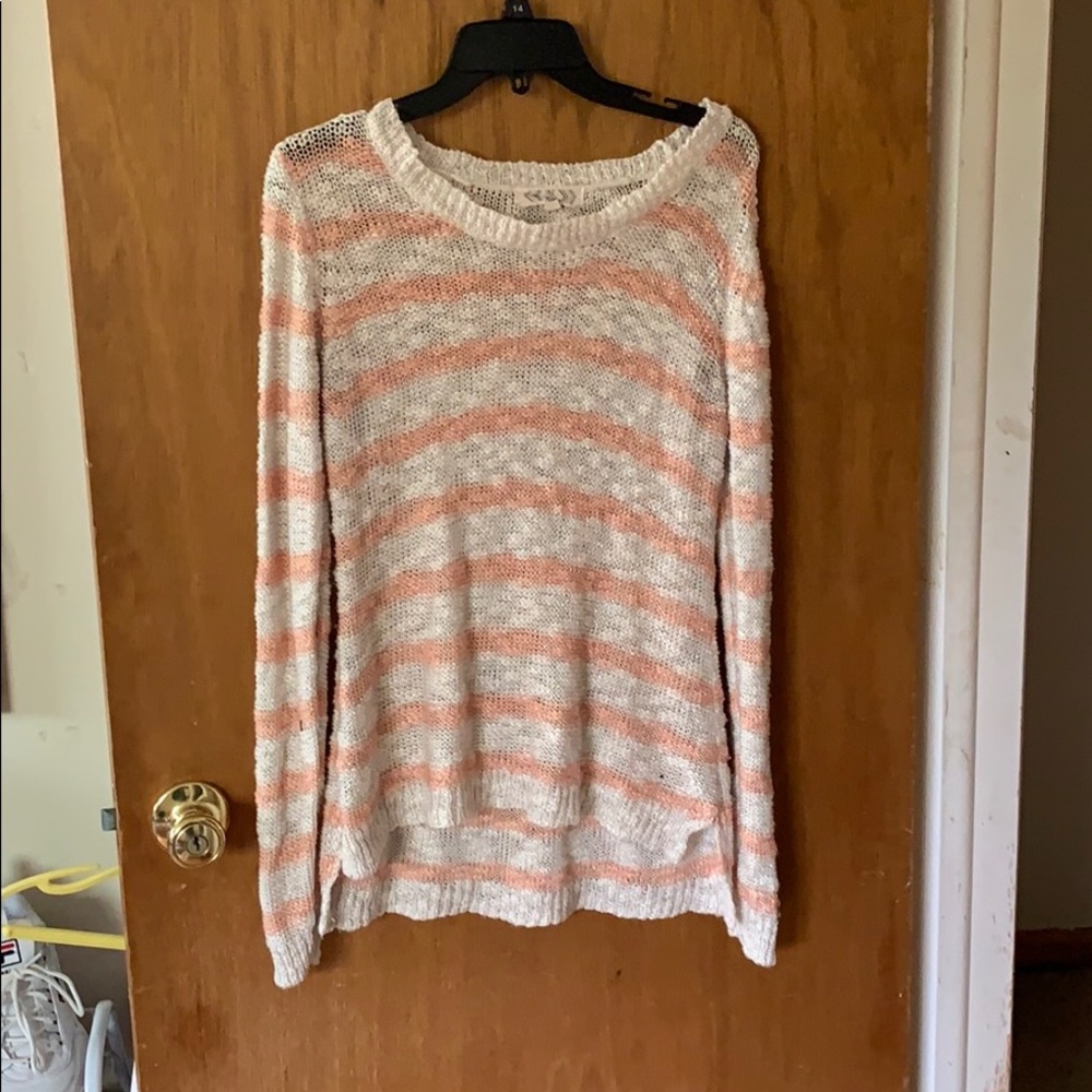 Pink rose sparkly sweater